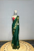 PINE GREEN DOLA SILK SAREE