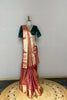 PEACH ORANGE TISSUE SILK SAREE