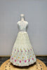 PEARL WHITE RESHAM WORK LEHENGA