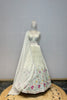 PEARL WHITE RESHAM WORK LEHENGA