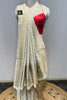 WHITE DOLA SILK SAREE IN LEHERIYA PATTERN