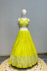 LIME SEQUINS EMBROIDERED LEHENGA