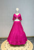 RASPBERRY PINK ALL OVER LUCKNOWI LEHENGA