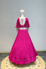 RASPBERRY PINK ALL OVER LUCKNOWI LEHENGA