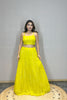 ELECTRIC LIME YELLOW LEHENGA SET WITH SHORT JACKET