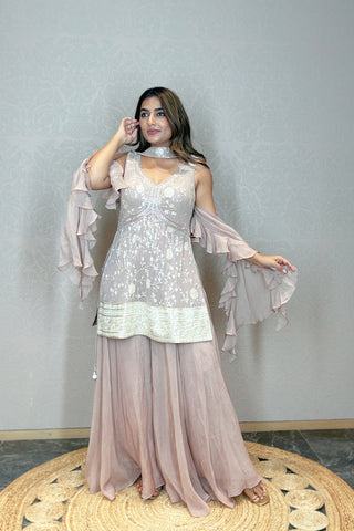 PALE PINK PALAZZO SET