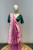 ROSE PINK SAREE IN SEMI KATTAN SILK