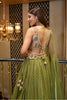 GREEN GEORGETTE SILK PRINTED LEHENGA