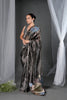 SILVER & BLACK ZARI STRIPES SAREE