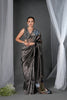 SILVER & BLACK ZARI STRIPES SAREE