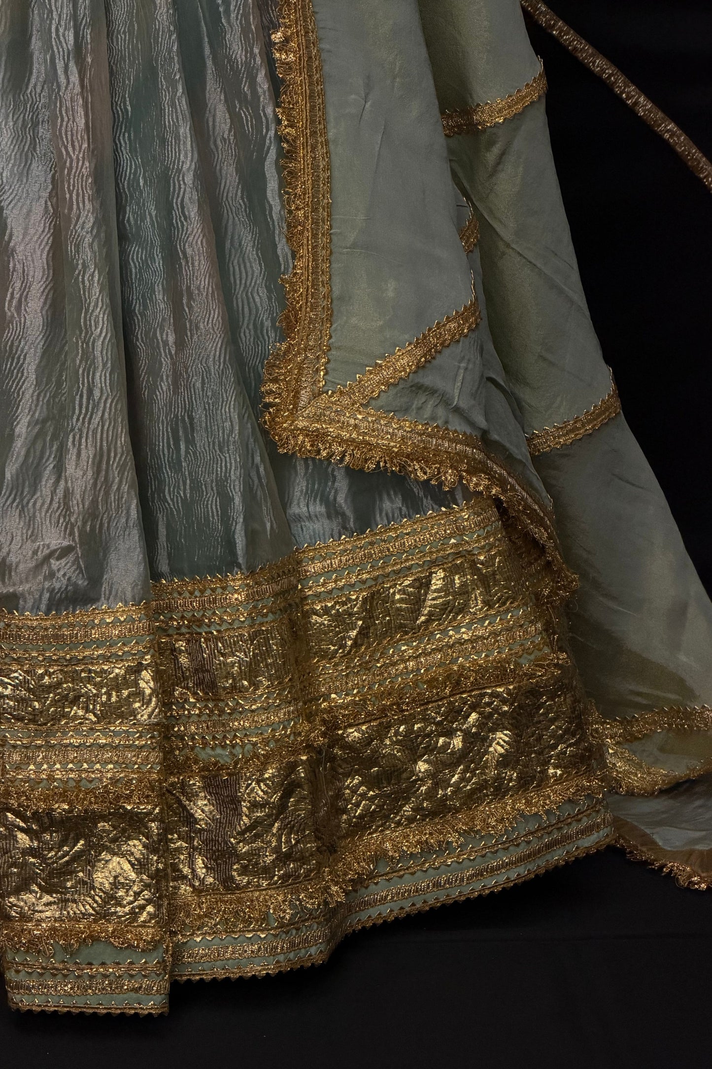 pastel pista green lehenga