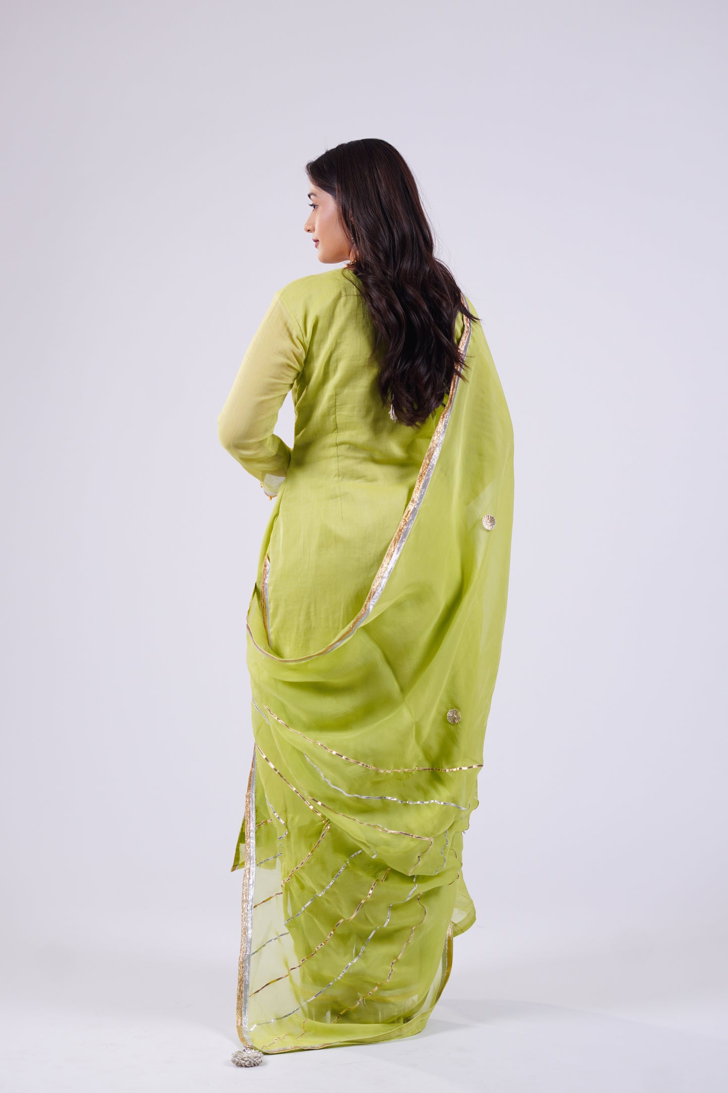 PEAR GREEN MUL KURTI SET