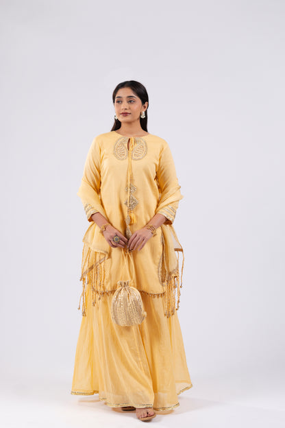 DAISY YELLOW KURTI SET