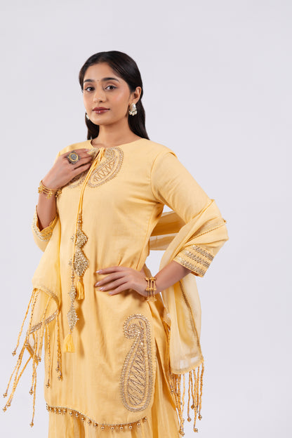 DAISY YELLOW KURTI SET