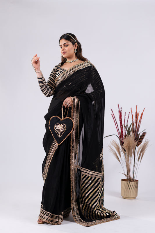 RICH BLACK ORGANZA SAREE