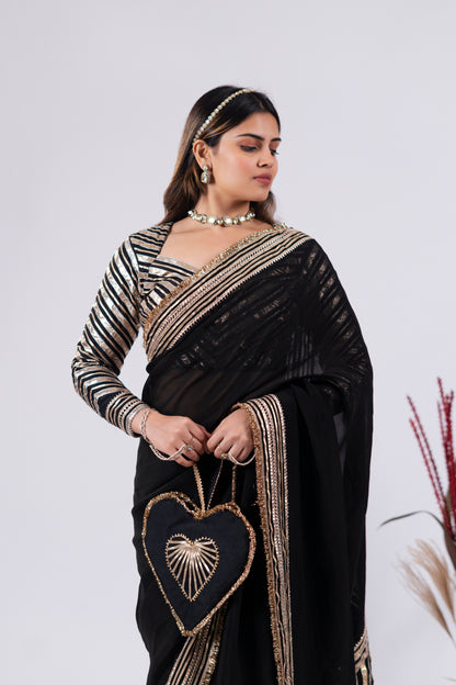 RICH BLACK ORGANZA SAREE