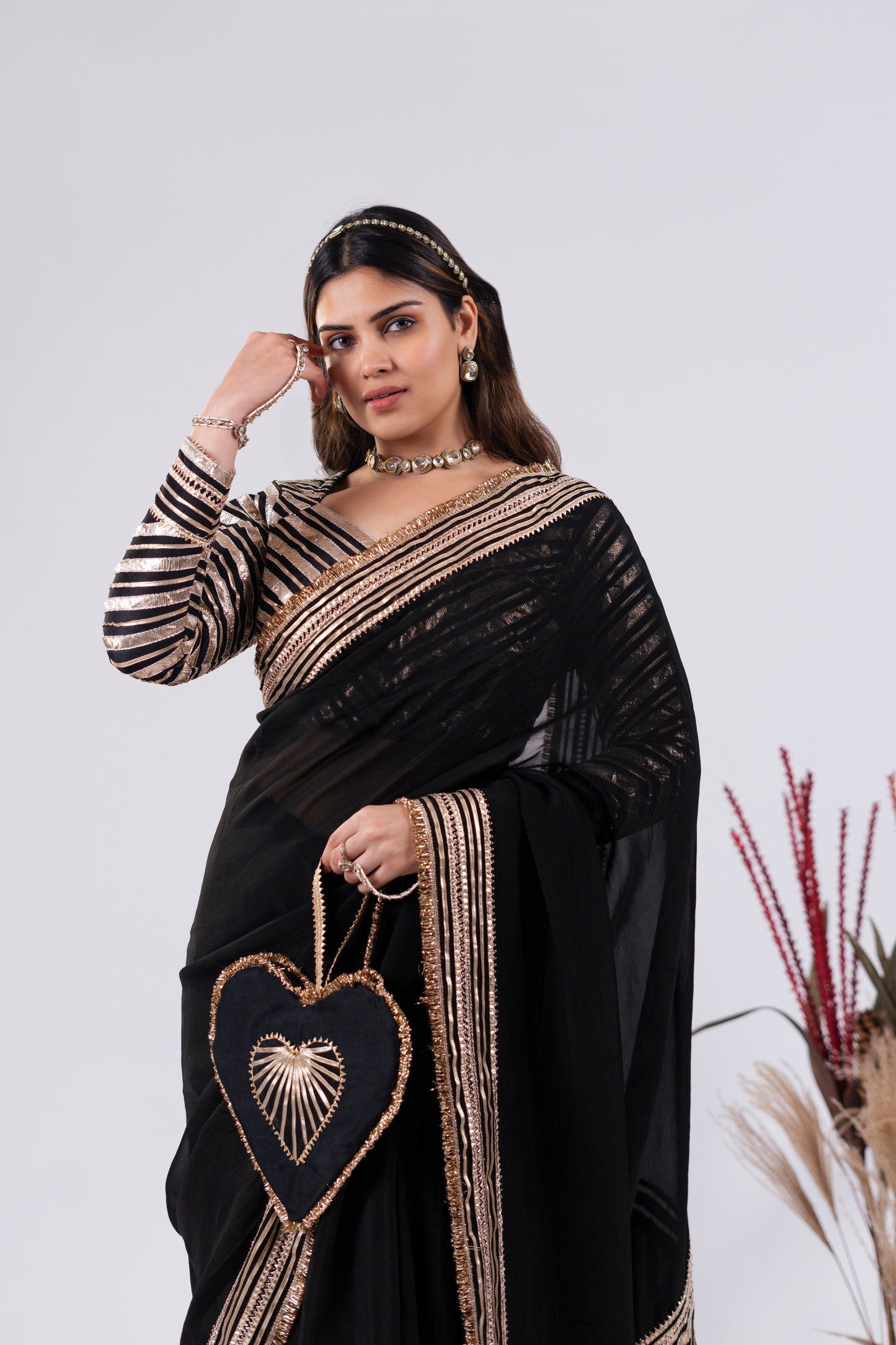 RICH BLACK ORGANZA SAREE