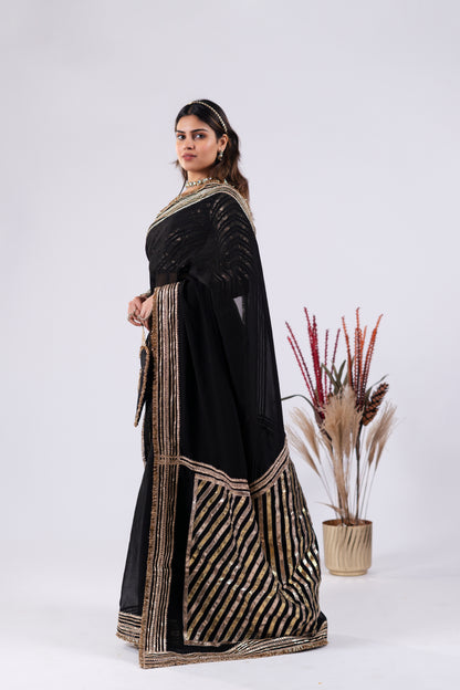 RICH BLACK ORGANZA SAREE