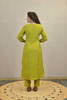 CITRON GREEN CRUSHED KURTA SET