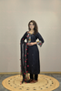 RICH BLACK MIX EMBROIDERY KURTA SET