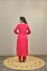 CERISE PINK CRUSHED KURTA SET