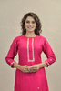 CERISE PINK FANCY CUT KURTA SET