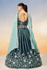 TEAL SATIN SILK LEHENGA