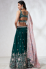 DARK TEAL GEORGETTE LEHENGA