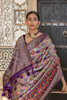 PURPLE BANARASI SATIN RANGKAT SAREE