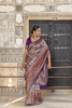 PURPLE BANARASI SATIN RANGKAT SAREE