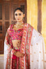 PINK & WHITE DOUBLE LAYER DOLA SILK LEHENGA