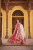 PINK & WHITE DOUBLE LAYER DOLA SILK LEHENGA