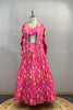 BRIGHT PINK PRINTED LEHENGA SET