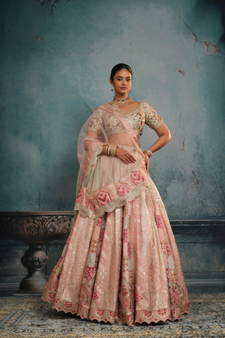 LIGHT PINK BANARASI LEHENGA alternate