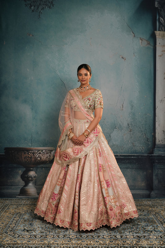 LIGHT PINK BANARASI LEHENGA