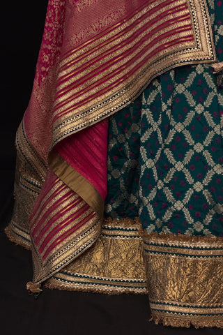 Peacock Teal lehenga alternate