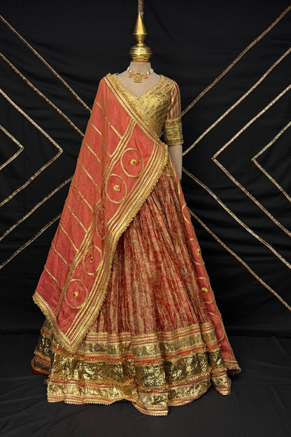 Rust orange Lehenga