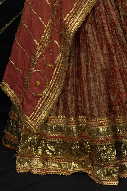 Rust orange Lehenga