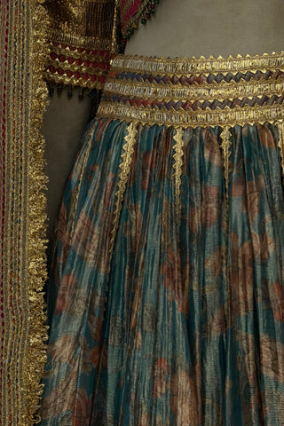 Teal blue lehenga alternate