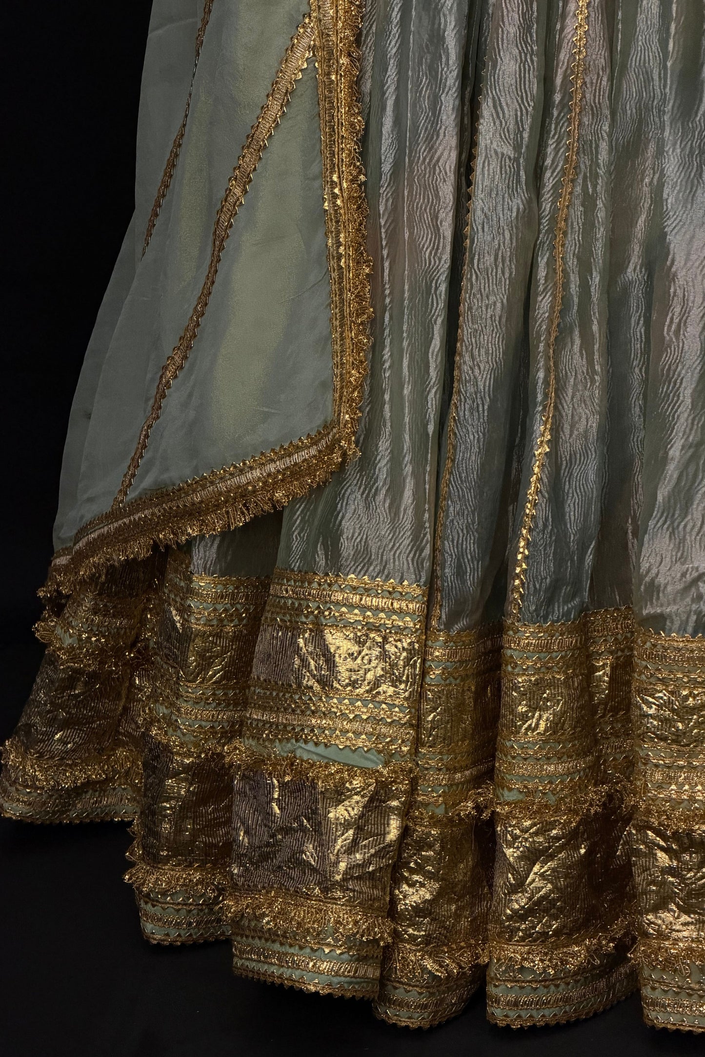 pastel pista green lehenga