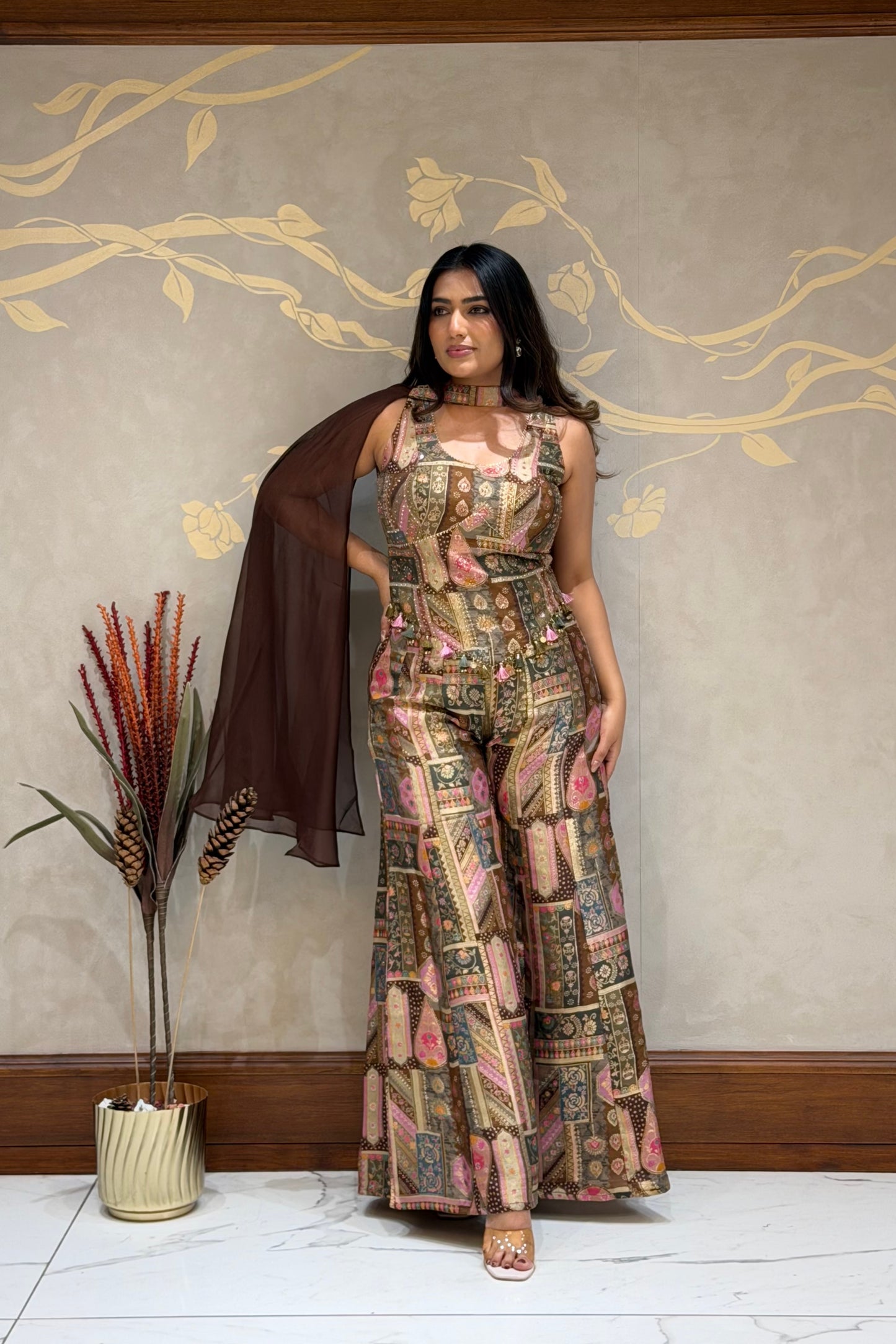 Meher Printed Silk Co-ord Set
