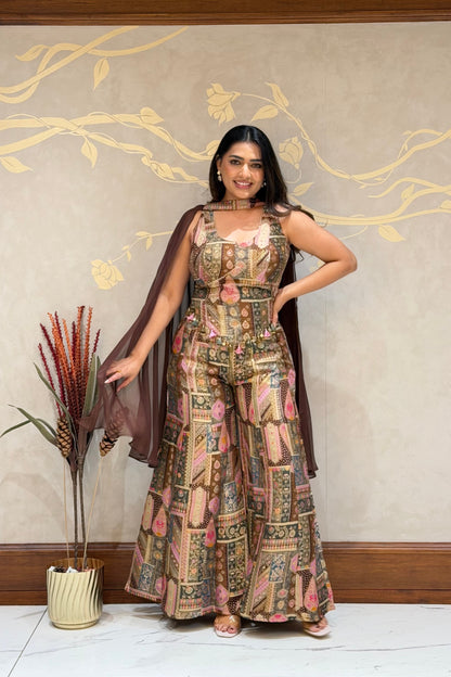 Meher Printed Silk Co-ord Set