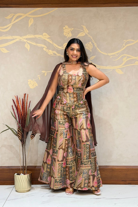 Meher Printed Silk Co-ord Set