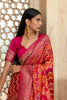 ORANGE & PINK BANARASI SATIN RANGKAT SAREE