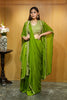 GREEN EMBELLISHED CAPE SET