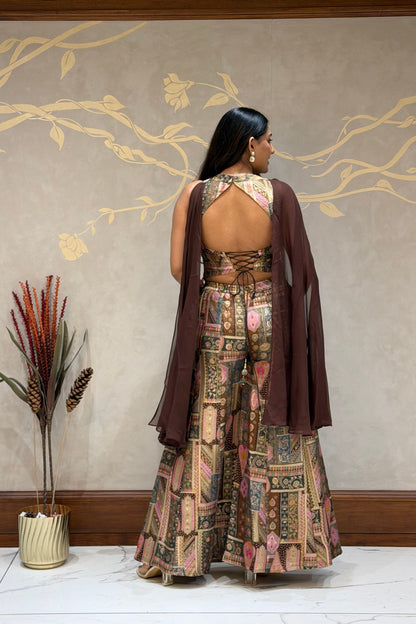 Meher Printed Silk Co-ord Set