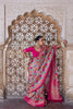 PINK BANARASI SATIN RANGKAT SAREE