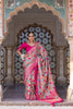 PINK BANARASI SATIN RANGKAT SAREE