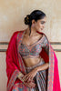 STONE GREY KASHMIRI WEAVING GAJI SATIN LEHENGA