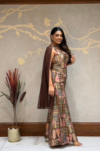 Meher Printed Silk Co-ord Set